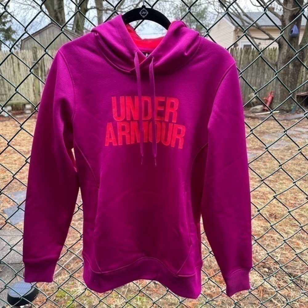Under Armour Women's ColdGear Fuchsia Hoodie (Small)‎